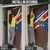 Cayman Islands Xmas Door Cover Christmas Plaid Turtle and Coat of Arms Red Green Blue - Wonder Print Shop