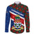Cayman Islands Xmas Family Matching Off Shoulder Maxi Dress and Hawaiian Shirt Christmas Plaid Turtle and Coat of Arms Red Green Blue - Wonder Print Shop