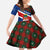 Cayman Islands Xmas Family Matching Summer Maxi Dress and Hawaiian Shirt Christmas Plaid Turtle and Coat of Arms Red Green Blue - Wonder Print Shop