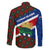 Cayman Islands Xmas Family Matching Summer Maxi Dress and Hawaiian Shirt Christmas Plaid Turtle and Coat of Arms Red Green Blue - Wonder Print Shop