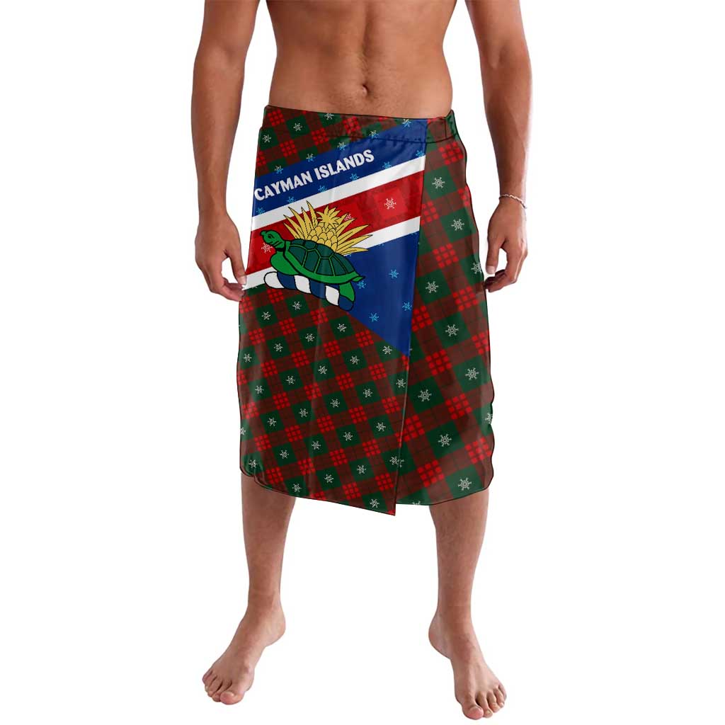 Cayman Islands Xmas Lavalava Christmas Plaid Turtle and Coat of Arms Red Green Blue - Wonder Print Shop