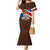 Cayman Islands Xmas Mermaid Dress Christmas Plaid Turtle and Coat of Arms Red Green Blue - Wonder Print Shop