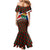 Cayman Islands Xmas Mermaid Dress Christmas Plaid Turtle and Coat of Arms Red Green Blue - Wonder Print Shop