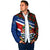 Cayman Islands Xmas Padded Jacket Christmas Plaid Turtle and Coat of Arms Red Green Blue - Wonder Print Shop