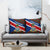 Cayman Islands Xmas Pillow Cover Christmas Plaid Turtle and Coat of Arms Red Green Blue - Wonder Print Shop