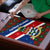 Cayman Islands Xmas Puzzle Christmas Plaid Turtle and Coat of Arms Red Green Blue - Wonder Print Shop