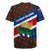 Cayman Islands Xmas Rugby Jersey Christmas Plaid Turtle and Coat of Arms Red Green Blue - Wonder Print Shop