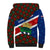 Cayman Islands Xmas Sherpa Hoodie Christmas Plaid Turtle and Coat of Arms Red Green Blue - Wonder Print Shop