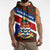 Cayman Islands Xmas Sleeveless Hoodie Christmas Plaid Turtle and Coat of Arms Red Green Blue - Wonder Print Shop