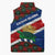 Cayman Islands Xmas Sleeveless Puffer Jacket Christmas Plaid Turtle and Coat of Arms Red Green Blue - Wonder Print Shop