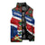 Cayman Islands Xmas Sleeveless Puffer Jacket Christmas Plaid Turtle and Coat of Arms Red Green Blue - Wonder Print Shop