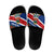Cayman Islands Xmas Slide Sandals Christmas Plaid Turtle and Coat of Arms Red Green Blue - Wonder Print Shop