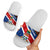 Cayman Islands Xmas Slide Sandals Christmas Plaid Turtle and Coat of Arms Red Green Blue - Wonder Print Shop