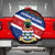 Cayman Islands Xmas Spare Tire Cover Christmas Plaid Turtle and Coat of Arms Red Green Blue - Wonder Print Shop