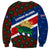 Cayman Islands Xmas Sweatshirt Christmas Plaid Turtle and Coat of Arms Red Green Blue - Wonder Print Shop