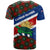 Cayman Islands Xmas T Shirt Christmas Plaid Turtle and Coat of Arms Red Green Blue - Wonder Print Shop