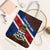 Cayman Islands Xmas Tote Bag Christmas Plaid Turtle and Coat of Arms Red Green Blue - Wonder Print Shop