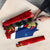 Cayman Islands Xmas Umbrella Christmas Plaid Turtle and Coat of Arms Red Green Blue - Wonder Print Shop