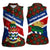 Cayman Islands Xmas Women Sleeveless Polo Shirt Christmas Plaid Turtle and Coat of Arms Red Green Blue - Wonder Print Shop