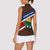 Cayman Islands Xmas Women Sleeveless Polo Shirt Christmas Plaid Turtle and Coat of Arms Red Green Blue - Wonder Print Shop