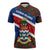 Cayman Islands Xmas Zipper Polo Shirt Christmas Plaid Turtle and Coat of Arms Red Green Blue - Wonder Print Shop
