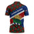 Cayman Islands Xmas Zipper Polo Shirt Christmas Plaid Turtle and Coat of Arms Red Green Blue - Wonder Print Shop