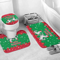 Christmas Burkina Faso Bathroom Set Snowflake Horses and Coat of Arms - Wonder Print Shop