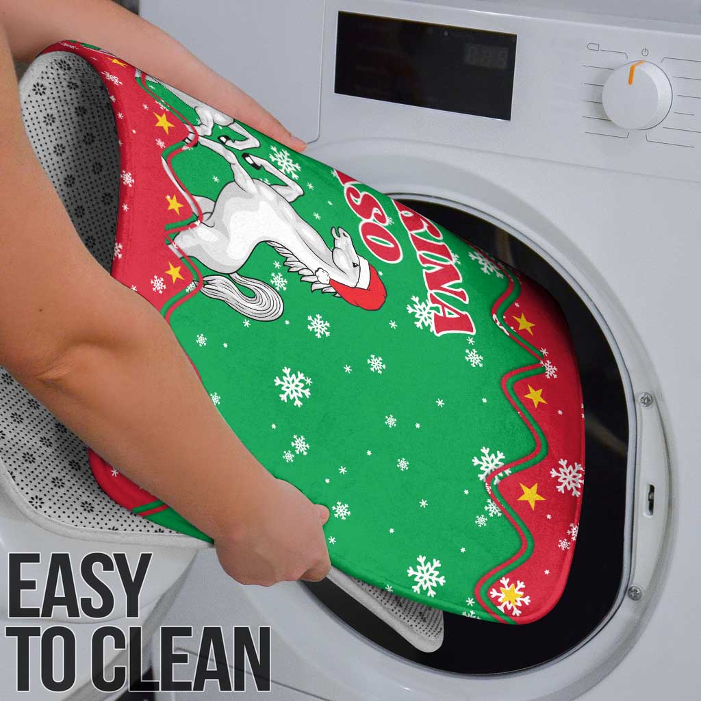 Christmas Burkina Faso Bathroom Set Snowflake Horses and Coat of Arms - Wonder Print Shop