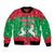 Christmas Burkina Faso Bomber Jacket Snowflake Horses and Coat of Arms - Wonder Print Shop