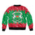 Christmas Burkina Faso Bomber Jacket Snowflake Horses and Coat of Arms - Wonder Print Shop