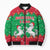 Christmas Burkina Faso Bomber Puffer Jacket Snowflake Horses and Coat of Arms - Wonder Print Shop