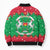 Christmas Burkina Faso Bomber Puffer Jacket Snowflake Horses and Coat of Arms - Wonder Print Shop