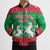 Christmas Burkina Faso Bomber Puffer Jacket Snowflake Horses and Coat of Arms - Wonder Print Shop