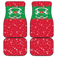 Christmas Burkina Faso Car Mats Snowflake Horses and Coat of Arms - Wonder Print Shop