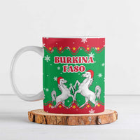 Christmas Burkina Faso Ceramic Mug Snowflake Horses and Coat of Arms - Wonder Print Shop