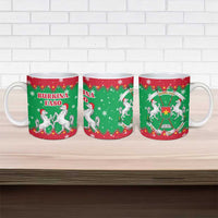 Christmas Burkina Faso Ceramic Mug Snowflake Horses and Coat of Arms - Wonder Print Shop