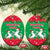 Christmas Burkina Faso Ceramic Ornament Snowflake Horses and Coat of Arms - Wonder Print Shop