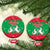 Christmas Burkina Faso Ceramic Ornament Snowflake Horses and Coat of Arms - Wonder Print Shop