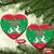 Christmas Burkina Faso Ceramic Ornament Snowflake Horses and Coat of Arms - Wonder Print Shop