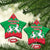 Christmas Burkina Faso Ceramic Ornament Snowflake Horses and Coat of Arms - Wonder Print Shop