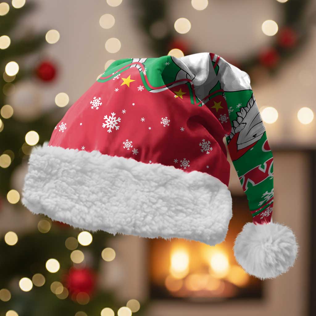 Christmas Burkina Faso Christmas Santa Hat Snowflake Horses and Coat of Arms - Wonder Print Shop