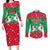 Christmas Burkina Faso Couples Matching Long Sleeve Bodycon Dress and Long Sleeve Button Shirt Snowflake Horses and Coat of Arms - Wonder Print Shop