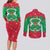 Christmas Burkina Faso Couples Matching Long Sleeve Bodycon Dress and Long Sleeve Button Shirt Snowflake Horses and Coat of Arms - Wonder Print Shop