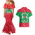 Christmas Burkina Faso Couples Matching Mermaid Dress and Hawaiian Shirt Snowflake Horses and Coat of Arms - Wonder Print Shop