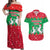 Christmas Burkina Faso Couples Matching Off Shoulder Maxi Dress and Hawaiian Shirt Snowflake Horses and Coat of Arms - Wonder Print Shop