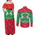 Christmas Burkina Faso Couples Matching Off Shoulder Maxi Dress and Long Sleeve Button Shirt Snowflake Horses and Coat of Arms - Wonder Print Shop