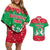 Christmas Burkina Faso Couples Matching Off Shoulder Short Dress and Hawaiian Shirt Snowflake Horses and Coat of Arms - Wonder Print Shop