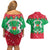 Christmas Burkina Faso Couples Matching Off Shoulder Short Dress and Hawaiian Shirt Snowflake Horses and Coat of Arms - Wonder Print Shop