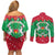 Christmas Burkina Faso Couples Matching Off Shoulder Short Dress and Long Sleeve Button Shirt Snowflake Horses and Coat of Arms - Wonder Print Shop