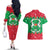 Christmas Burkina Faso Couples Matching Off The Shoulder Long Sleeve Dress and Hawaiian Shirt Snowflake Horses and Coat of Arms - Wonder Print Shop